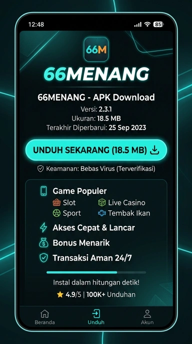 Tampilan halaman APK 66menang