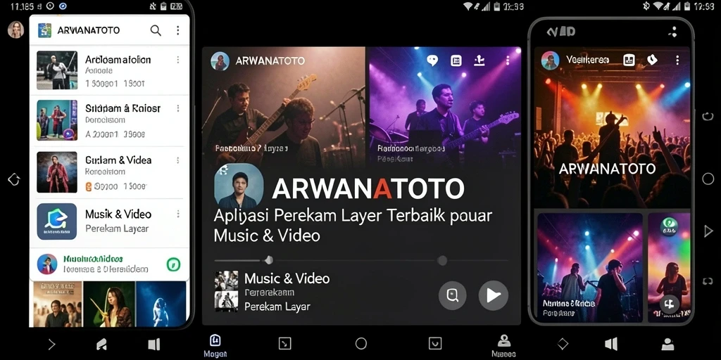 Tampilan antarmuka ARWANATOTO saat merekam layar dengan fitur lengkap.
